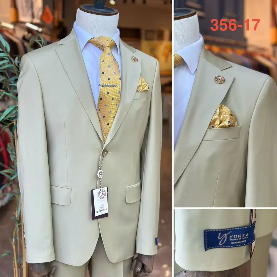 Cream Slim Fit suit — Glory Room Boutique Pretoria