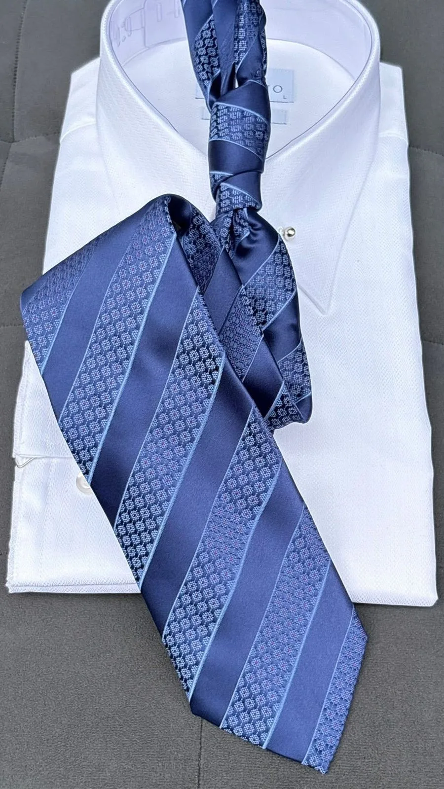 Navy Tonal Stripe tie — Glory Room Boutique Pretoria