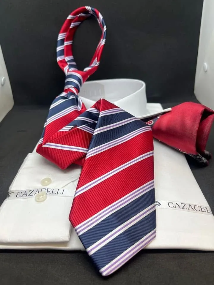 Red & Navy Stripe Set tie — Glory Room Boutique Pretoria